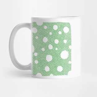 Green Scruffy spots pattern Mug